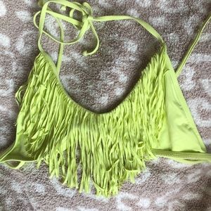 L space fringe bikini top
